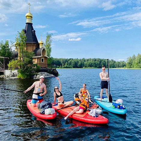 Сап-прогулка в Ленинградской области по реке Вуокса  г.Санкт-Петербург