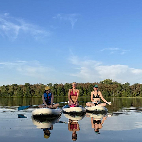 Сап-прогулка в Уфе по озеру Ольховое в селе Михайловка г.Уфа